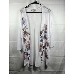 Misia‎ Curvy Women's Floral Print Sheer Duster Size 1x